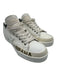 Dolce & Gabbana Shoe Size 39 White & Bronze Leather Upper Lace Up Logo Sneakers White & Bronze / 39