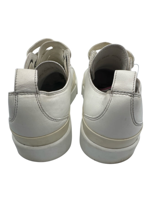 Dolce & Gabbana Shoe Size 39 White & Bronze Leather Upper Lace Up Logo Sneakers White & Bronze / 39