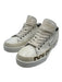 Dolce & Gabbana Shoe Size 39 White & Bronze Leather Upper Lace Up Logo Sneakers White & Bronze / 39