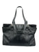 Coach Black Leather Shoulder Strap Zip Close Tote Bag Black / L