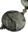 No Brand Aqua & Gray Agate Circles Beaded Detail Hammered Hook & Eye Necklace Aqua & Gray