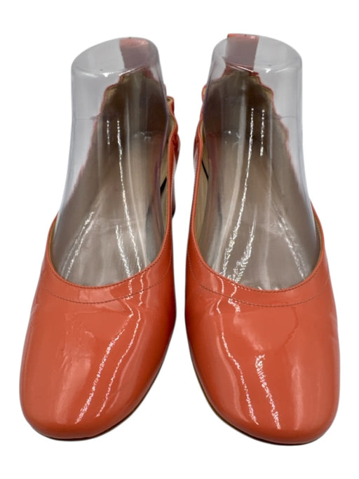 Everlane Shoe Size 7.5 coral Patent Leather Block Heel Round Toe Pumps coral / 7.5