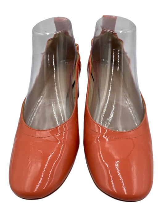Everlane Shoe Size 7.5 coral Patent Leather Block Heel Round Toe Pumps coral / 7.5