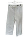 Zara Size 12 White Cotton Blend High Waist Raw Hem Wide Leg Jeans White / 12