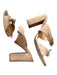 Alexandre Birman Shoe Size 38 Taupe Suede Knot Two Straps Block Heel Sandals Taupe / 38