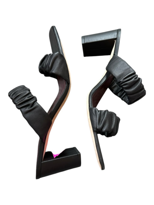 Staud Shoe Size 40 Black Leather Two Strap Square Toe Block heel Heels Black / 40