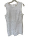 Michael Kors Size 10 Cream Polyester Embroidered Floral Knee length Dress Cream / 10