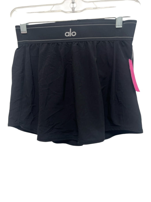 Alo Size XS Black Polyester Elastic Waist Tennis Mini Skort Black / XS