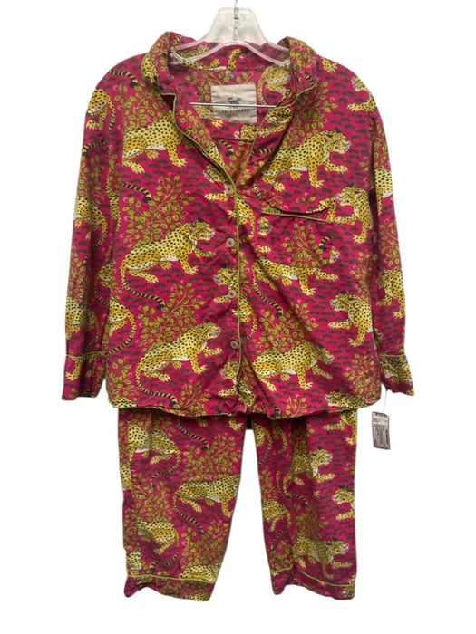 Print Fresh Size XS Hot Pink & Multi Cotton Long Sleeve Animal Pajama Pant Set Hot Pink & Multi / XS