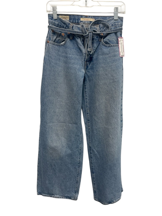 Levi's Size 23 Medium Wash Cotton Denim Zip Fly High Rise Straight Leg Jeans Medium Wash / 23