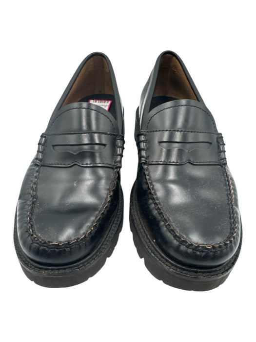 G. H. Bass & Co Shoe Size 7.5 Black Leather Foam Sole Platform Penny Loafers Black / 7.5