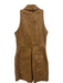 Banana Republic Size 2 Brown Cotton & Linen Sleeveless pleats Collar Romper Brown / 2