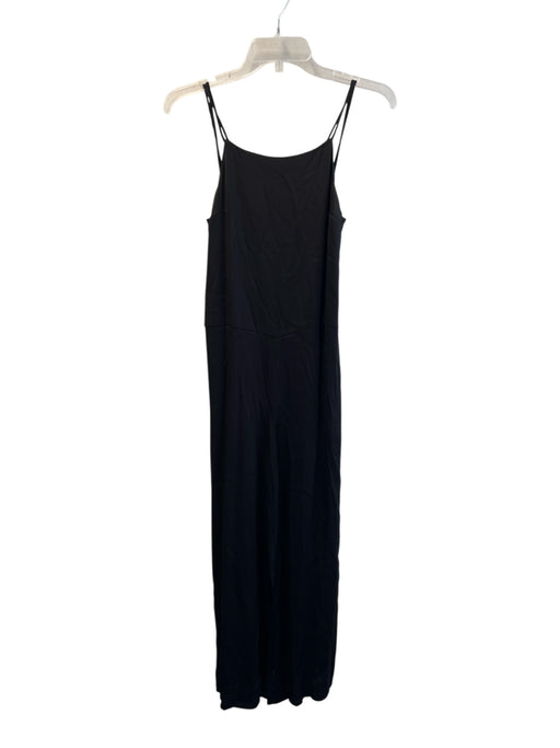COS Size 4 Black Rayon Blend Spaghetti Strap Side Zip Pockets Jumpsuit Black / 4
