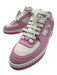 Chanel Shoe Size 36 White & Pink Leather & Canvas Lace Up Color Block Sneakers White & Pink / 36