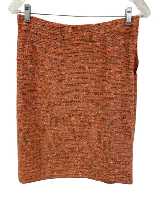 St. John Collection Size 8 Orange, White, Black Wool & Rayon Heathered Skirt Set Orange, White, Black / 8