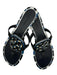Tory Burch Shoe Size 9.5 Black & Blue Vegan Leather Mosaic Flip Flop Sandals Black & Blue / 9.5
