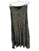 Zara Size S Beige & Black Viscose Cheetah Pleated Maxi Skirt Beige & Black / S