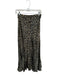 Zara Size S Beige & Black Viscose Cheetah Pleated Maxi Skirt Beige & Black / S