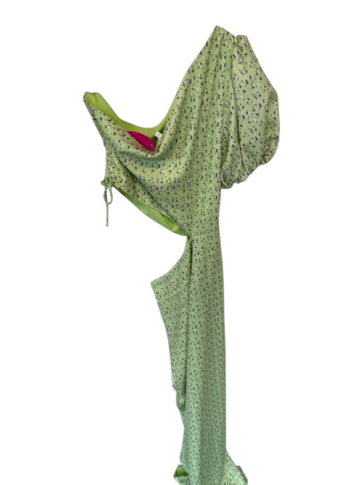 More To Come Size XS Green & Purple Polyester One Shoulder Cut Out Sides Dress Green & Purple / XS
