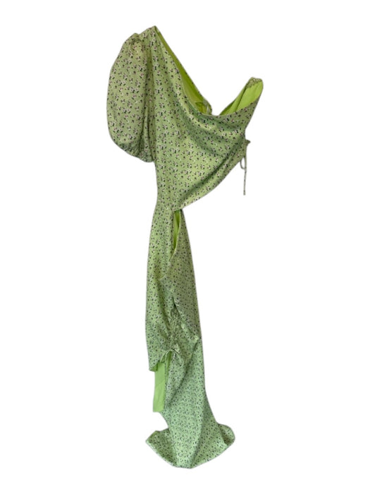 More To Come Size XS Green & Purple Polyester One Shoulder Cut Out Sides Dress Green & Purple / XS
