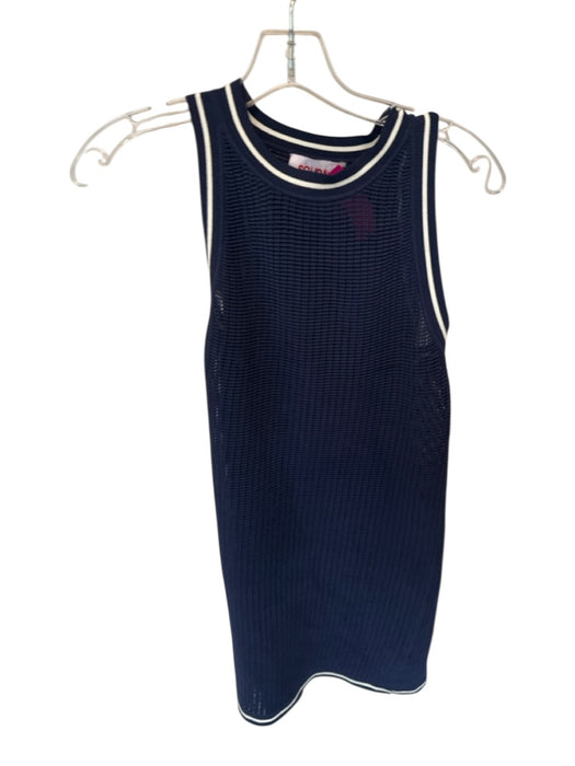 Solid & Striped Size S Navy & white Viscose Blend Sleeveless Knit Coverup Navy & white / S