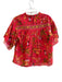 Farm Size S Red Cotton Round Neck Ruffle Detail Tropical Print Flare Top Red / S