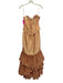 Janique by Kourosh Babaian Size 8 Orange Polyester Leaf Applique Sleeveless Gown Orange / 8