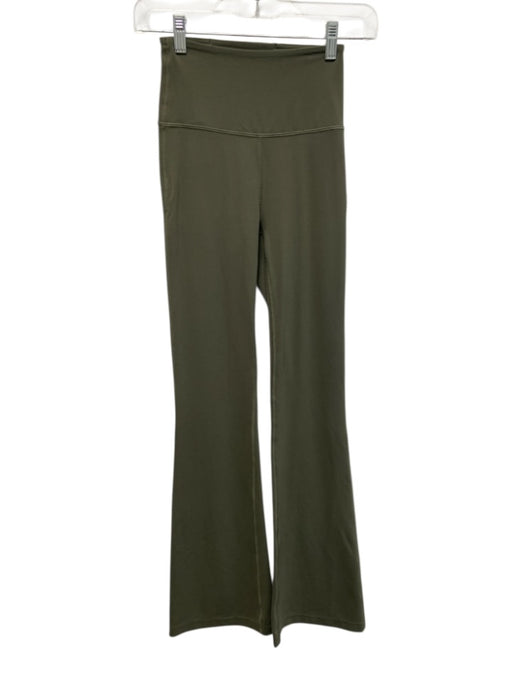 Lululemon Size 2 Olive Green Nylon Blend Elastic Waistband Flare Leg Leggings Olive Green / 2