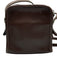 Coach Dark Brown Leather Zip Close Contrast Stitch Logo Silver hardware Bag Dark Brown / Mini
