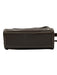 Coach Dark Brown Leather Zip Close Contrast Stitch Logo Silver hardware Bag Dark Brown / Mini