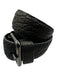 Parabellum Black Leather Grained Texture Gun metal hardware Belts Black / 36