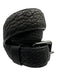 Parabellum Black Leather Grained Texture Gun metal hardware Belts Black / 36