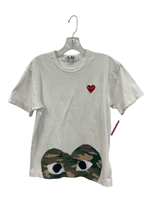 PLAY Comme des Garcons Size Medium Red, Green, White Cotton Short Sleeve Tee Top Red, Green, White / Medium
