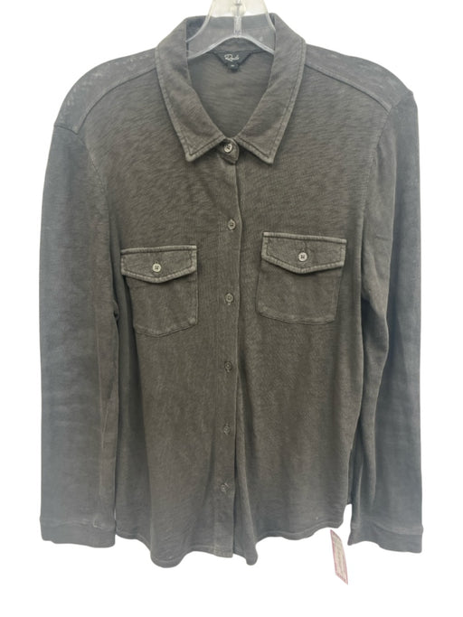 Rails Size Medium Gray Cotton Long Sleeve Button Front Collar Patch Pocket Top Gray / Medium