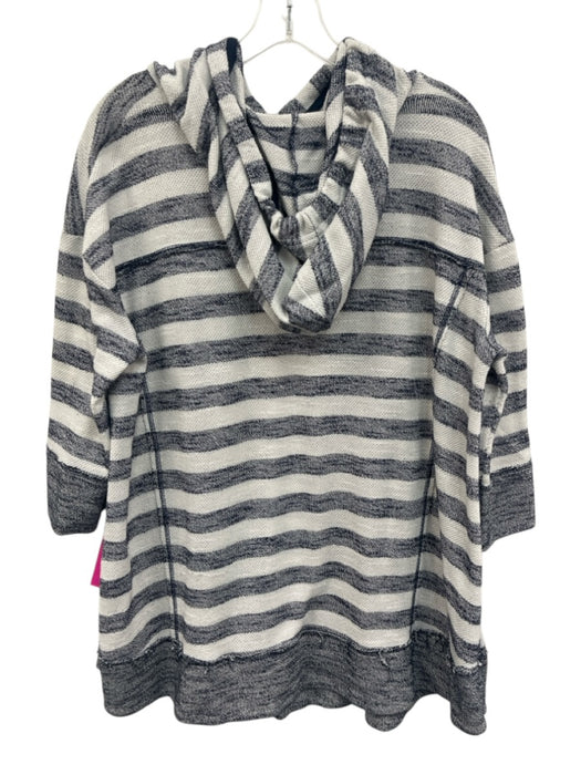 Free People Size Small Navy & Blue Polyester Blend Long Sleeve Striped Sweater Navy & Blue / Small