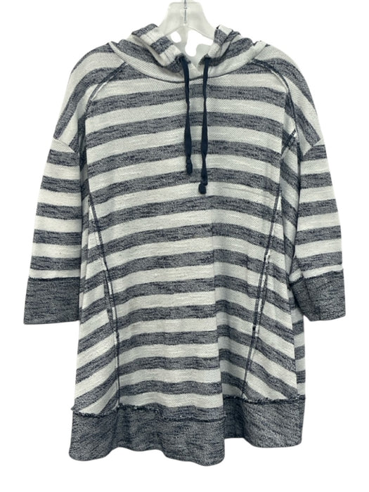 Free People Size Small Navy & Blue Polyester Blend Long Sleeve Striped Sweater Navy & Blue / Small