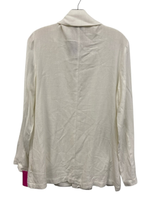 Show Me Your Mumu Size Medium Cream White Rayon Blend Long Sleeve Lapel Jacket Cream White / Medium