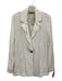 Show Me Your Mumu Size Medium Cream White Rayon Blend Long Sleeve Lapel Jacket Cream White / Medium