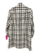 Alice + Olivia Size Medium Black & White Linen Long Sleeve Plaid Collar Dress Black & White / Medium