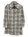 Alice + Olivia Size Medium Black & White Linen Long Sleeve Plaid Collar Dress Black & White / Medium
