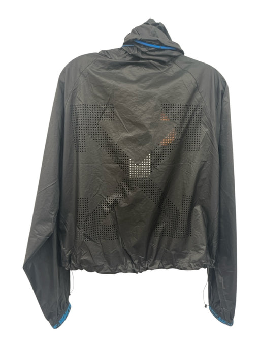Nike / Off White Size Medium Black & Blue Nylon Blend Long Sleeve Hood Jacket Black & Blue / Medium