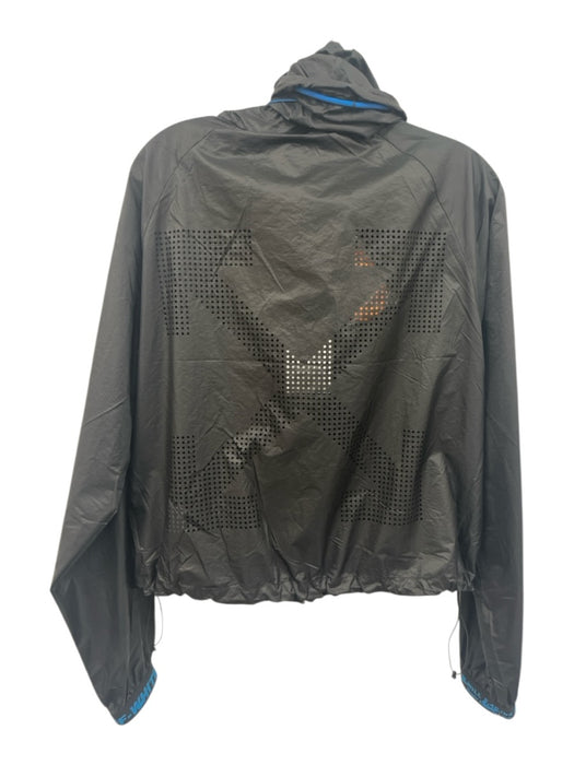 Nike / Off White Size Medium Black & Blue Nylon Blend Long Sleeve Hood Jacket Black & Blue / Medium