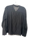 Free People Size L Black Cotton & Silk Button Front Long Sleeve Semi Sheer Top Black / L