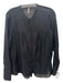 Free People Size L Black Cotton & Silk Button Front Long Sleeve Semi Sheer Top Black / L