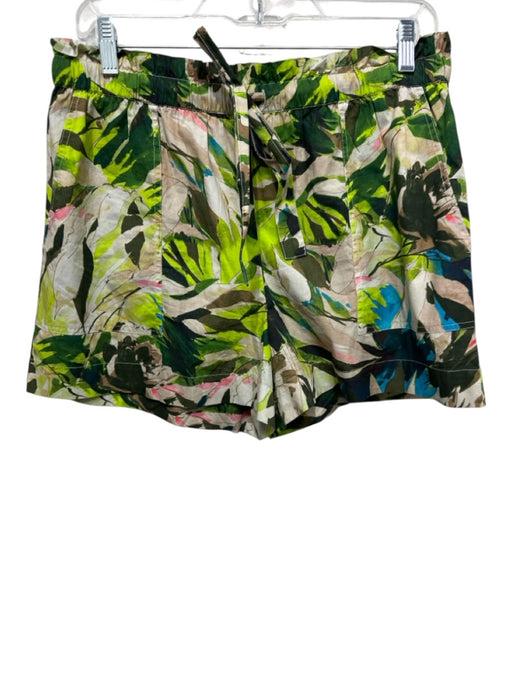 Love The Label Size Medium Green, Pink, Blue Cotton Floral Pockets Shorts Green, Pink, Blue / Medium
