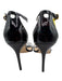 Stuart Weitzman Shoe Size 9 Black Patent Leather Toe Strap Ankle Strap Pumps Black / 9