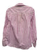 J.Crew Black Label Size M Pink & White Cotton Collar Button Down V Neck Top Pink & White / M