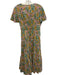 J.Crew w/ Liberty Fabrics Size 10 Yellow, Pink & Green Cotton V Neck Dress Yellow, Pink & Green / 10