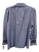 Pomander Place Size L Blue & Black Cotton Collar Neck Front Buttons Top Blue & Black / L