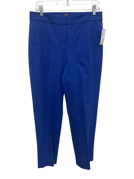 J. Crew Size 8 Cobalt Blue Cotton Zip & Hook Closure High Rise Straight Pants Cobalt Blue / 8